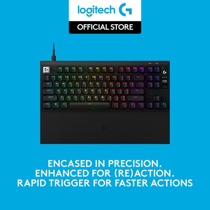 Logitech G PRO X2 RAPID TKL Tenkeyless 8K Magnetic Analog Rapid Trigger Gaming Keyboard with OLED Display