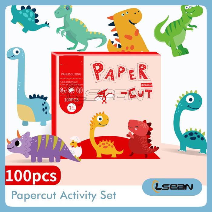 Gambar DIY Paper Cut Activity Set Creativity Menggunting Kertas Edukasi Anak Toys - dinosaur dari Lsean undefined Tokopedia