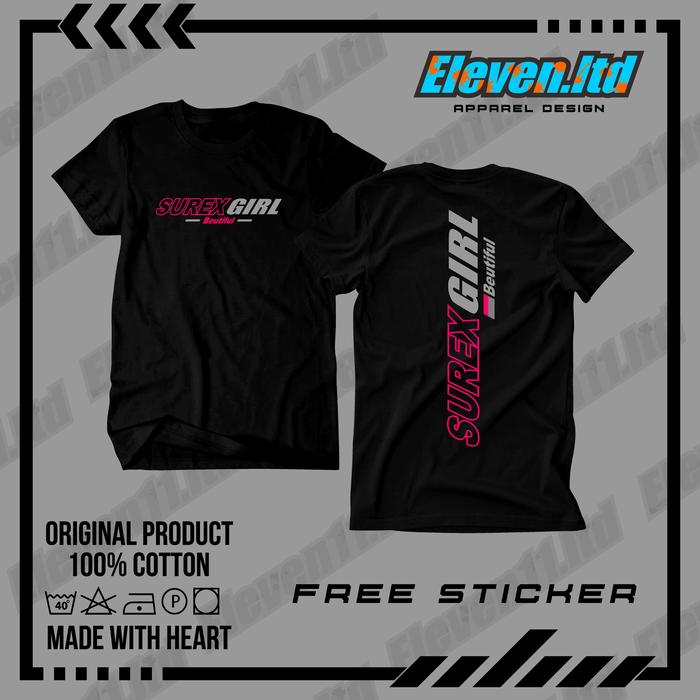 Gambar Kaos Surex Girl Super Moto Herex CRF KLX DTRACKER Tshiirt Racing Distro Bahan Katun Cotton Combat 24s Lebih Adem Dan Nyaman Di Pakai Free Stiker - HITAM, S dari Eleven.ltd undefined Tokopedia