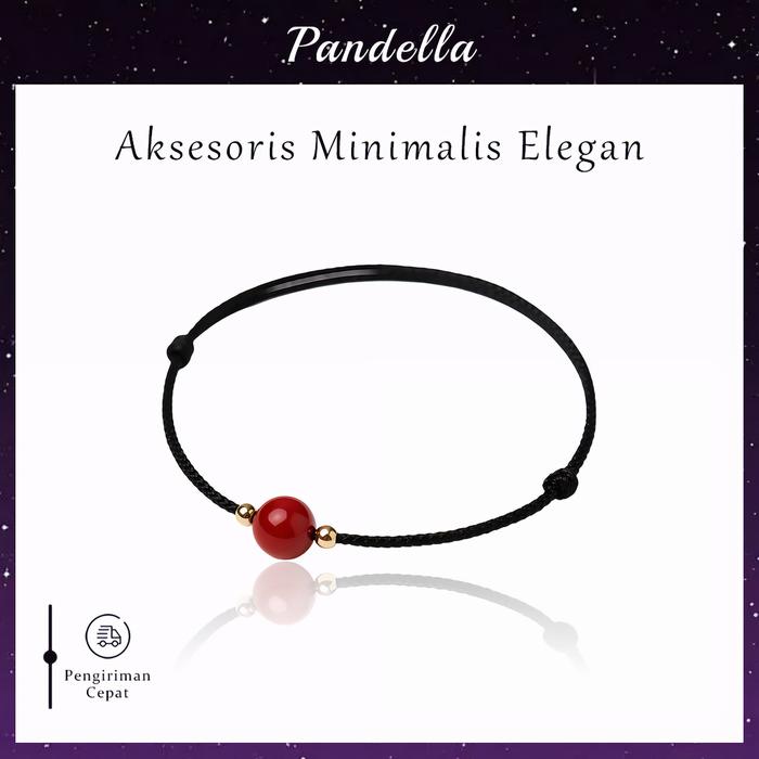 Gambar Gelang Kaki Wanita Tali Rajut Merah Hitam Manik Merah Batu Merah Adjustable Serut Panjang Gaya Lucky Keberuntungan Aksesoris Musim Panas Anti Karat Nyaman Tidak Menggesek Kulit Sensitif - Hitam Keberuntungan dari Pandella_NEW Kota Bekasi Tokopedia
