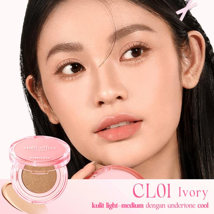 Gambar [Official]PINKFLASH Skin-Like Multi-Effect Cushion Lasting Waterproof Transferproof Lightweight Breathable Buildable Coverage Skin-loving Ingredients - CL01 dari PINKFLASH STORE undefined Tokopedia