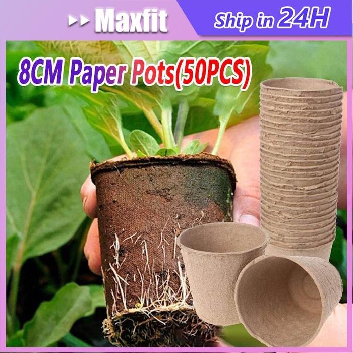 Gambar 50 PCS Pot Kertas Tanaman / Daur Ulang / Pot Biodegradable Grosir Ramah Lingkungan - 8CM-50PCS/Set dari lapak zaydan3 undefined Tokopedia
