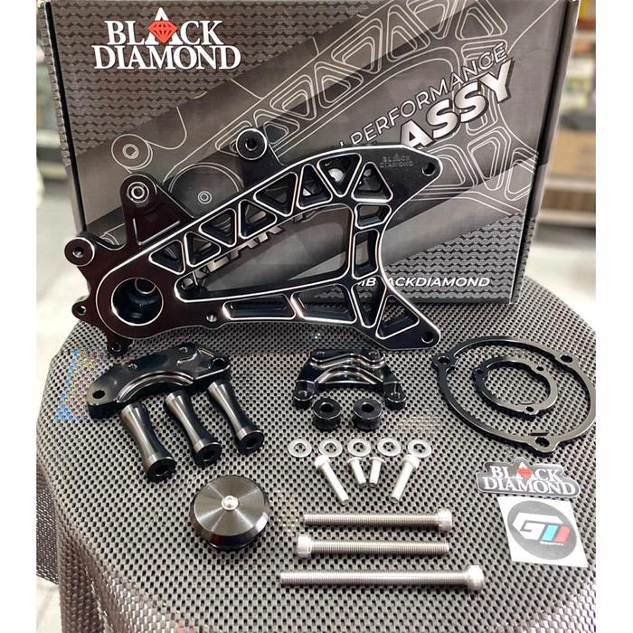 Gambar SuarS Black Diamond - Swing Arm NMAX AEROX TURBO Full CNC Assy Rear Lengan Ayun Kaliper 2P dan kaliper standar dari Suarma Shop undefined Tokopedia