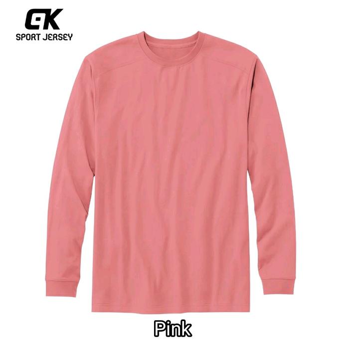 Gambar Kaos Jersey Dryfit Lengan Panjang Polos Dewasa Pria Wanita Baju Atasan CK Sport Olahraga Training Sepakbola Badminton Voli Futsal Bulutangkis Running Joging Dry Fit Premium Cepat Kering Berpori Nyaman Uniseks - Pink, L dari CK COLLECTION SPORT undefined Tokopedia
