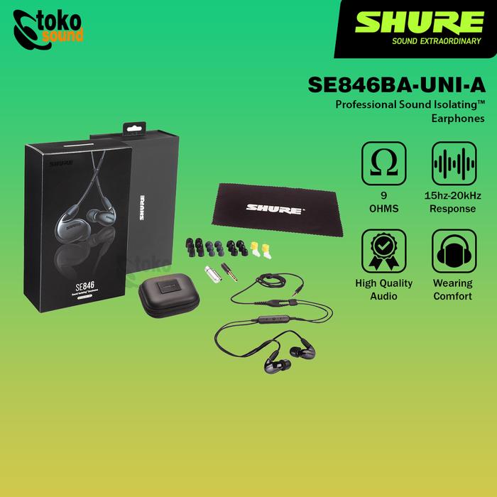 Gambar Shure SE846BA SE846 BA - Professional Sound Isolating Earphones - Black dari Tokosound Proaudio undefined Tokopedia