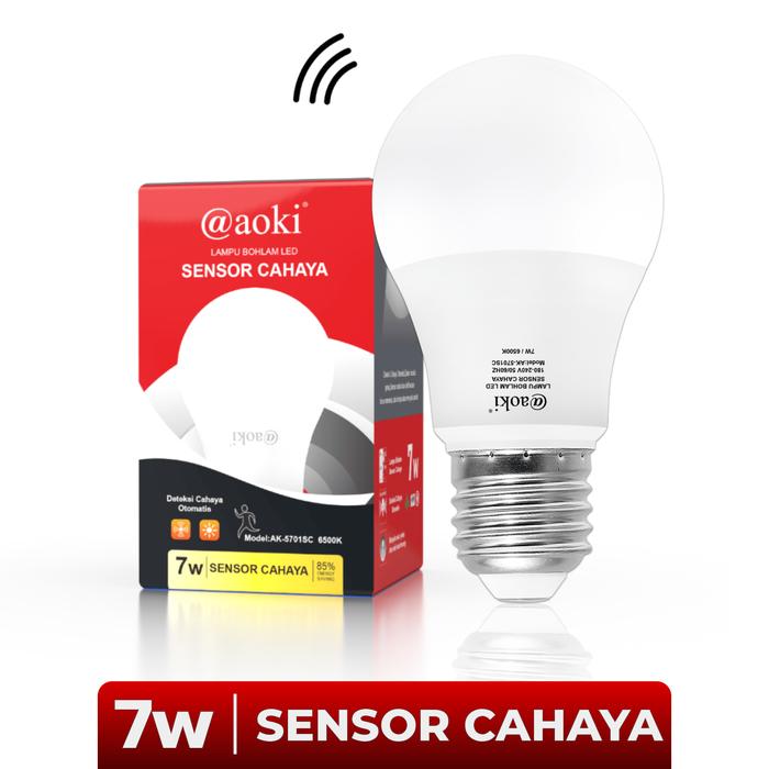 Gambar AOKI Lampu Bohlam LED Sensor Suara & Cahaya Otomatis | Radar & Sensor Gerak | Hemat Energi - 7W Sensor Cahaya dari Aoki Official undefined Tokopedia