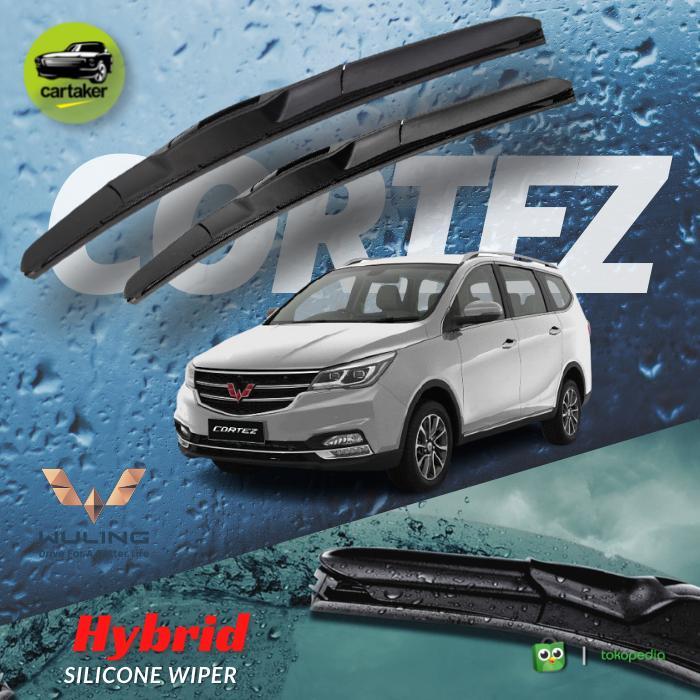 Gambar WIPER FRAMELESS HYBRID WULING CORTEZ SILICON KARET KACA MOBIL - Front Only dari ASTO XXZ undefined Tokopedia