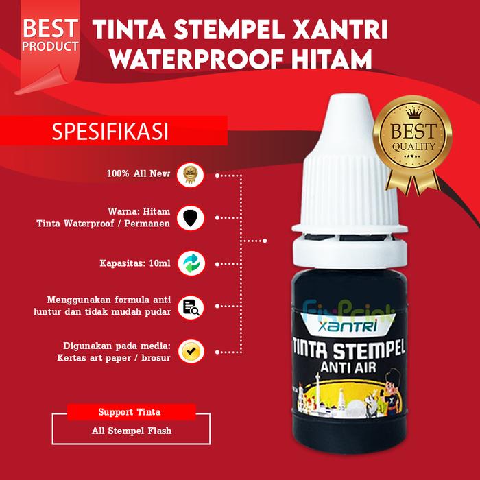 Gambar Tinta Stempel Xantri Original 10ml Waterproof Anti Air Permanen Stamp Ink Cap Stempel Flash Permanent Biru Hijau Merah Hitam Merah Muda - Hitam dari FixPrint Plus undefined Tokopedia