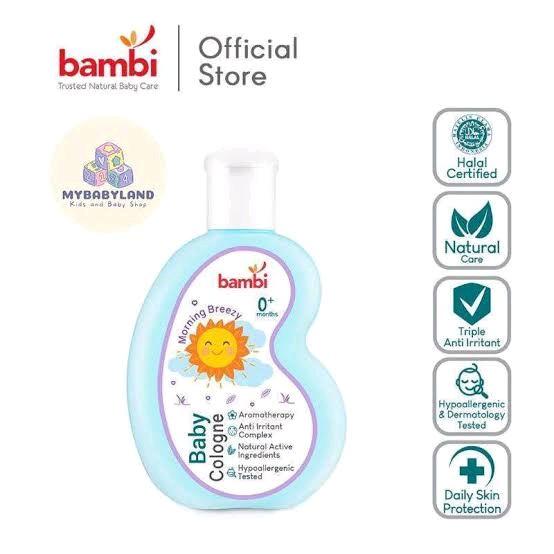 Gambar bambi baby Cologne 100ml/bambi babi Cologne - morning brezzy dari Rania kids & baby shop undefined Tokopedia