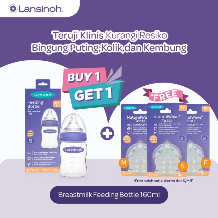 Gambar Lansinoh Feeding Bottle 160ml Free NaturalWave Teats - Medium Flow dari Lansinoh Indonesia undefined Tokopedia