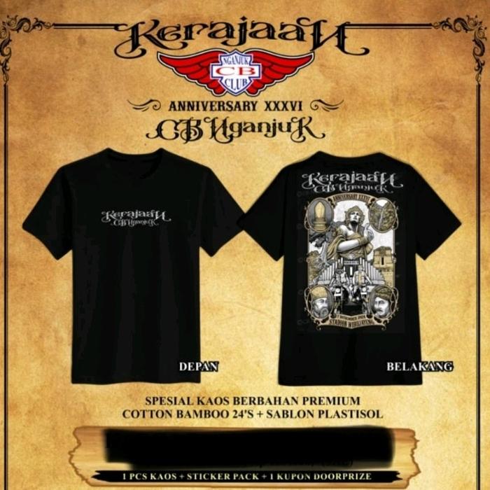 Gambar KAOS KERAJAAN CB NGANJUK BERSATU - hitam, M dari BLOKADE APPAREL_NEW undefined Tokopedia