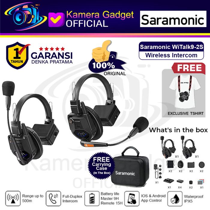 Gambar Saramonic WiTalk9 Series WT2S WT3S WT4S WT5S WT6S WT7S WT8S WT9S 9-Person Full Duplex Wireless Intercom Headset System WiTalk 9 Original Resmi - WT2S dari Kamera Gadget Official undefined Tokopedia