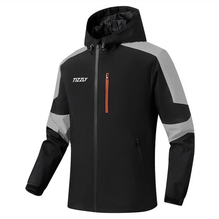 Gambar Tizzly - Kardon Outdoor | jaket gunung hangat lembut tahan air angin Tebal Pria Waterproof Keren - Black-Grey dari Tizzly undefined Tokopedia
