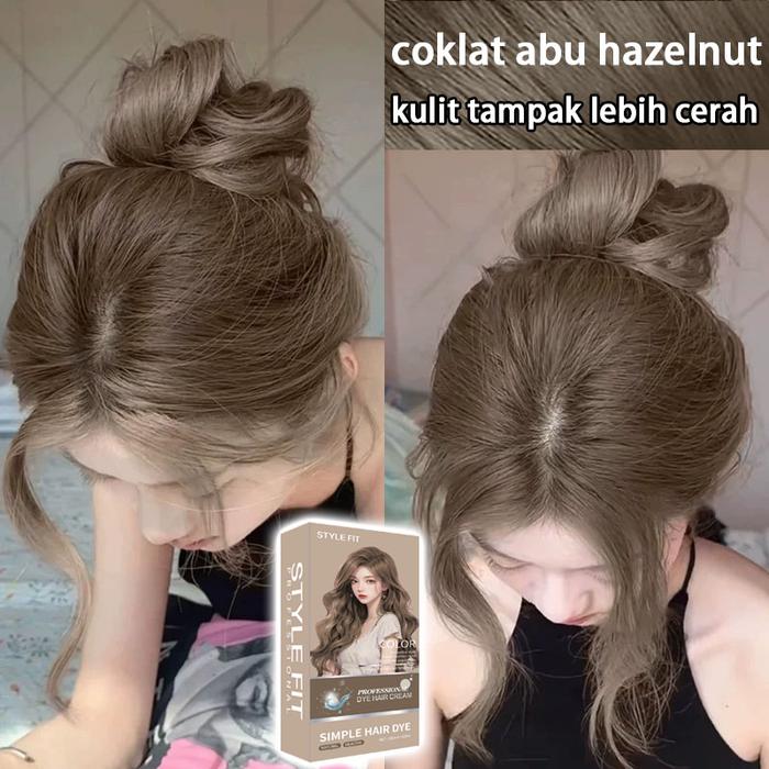Gambar Pengiriman Cepat Coklat Abu Hazelnut Pewarna Rambut Cat Rambut Tidak Perlu Pemutih Tidak Merusak Rambut Membuat Wajah Tampak Lebih Putih Hair Color Burgundy Golden Brown Blue Black Coklat Caramel Cranberry Red Milk Tea Ash Brown Pewarna Rambut - Coklat hazelnut dari KE KECANTIKAN undefined Tokopedia