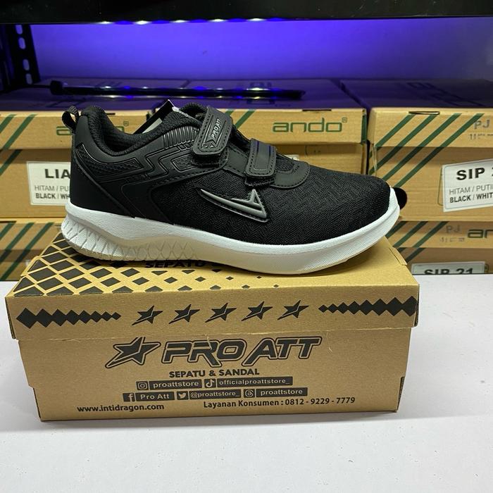 Gambar Sepatu Sekolah Anak Laki Laki dan Perempuan PRO_att PA Warna Hitam Putih  Fashion - HITAM PUTIH PA V, 30 ( STOCK HABIS ) dari AND36 undefined Tokopedia