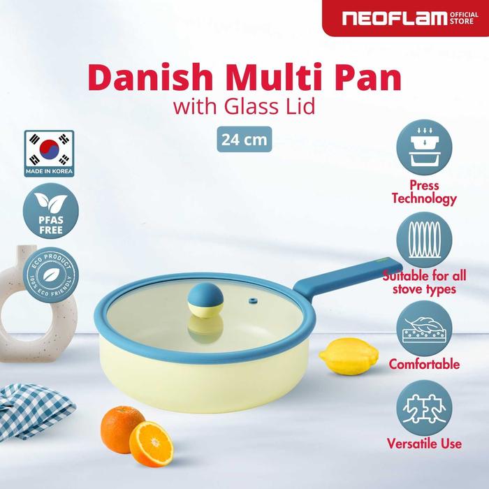 Gambar Neoflam Danish Forged Set - Panci Wajan Teflon Set Anti Gores & Ceramic Coating - Multi Pan 24cm + Lid dari Neohaus Indonesia undefined Tokopedia