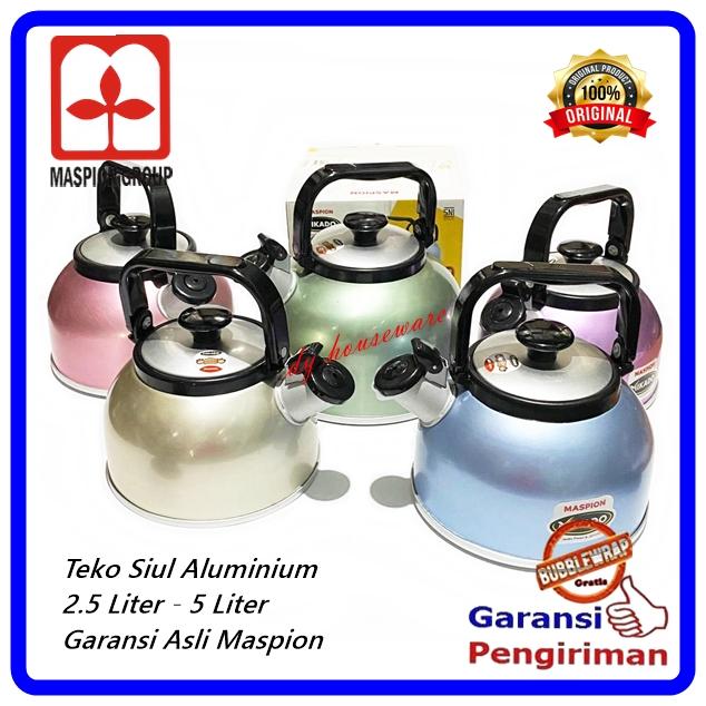 Gambar Teko Bunyi Teko Siul Aluminium Ceret Air ALCOR WARNA 2.5Ltr 3Liter 3.5 Liter 5 Liter MASPION ( Harga 1Buah ) - 3 Liter dari DY Houseware undefined Tokopedia