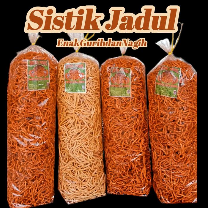 Gambar Sistik Jadul Cemilan Terenak Termurah Renyah extra bawang pedas Camilan - pedas, 250gram dari BerkahJayaSnacksdbr undefined Tokopedia