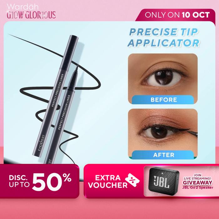 Gambar [10.10 GLAM PICKS: SPECIAL PRICE!] Wardah EyeXpert Perfect Precision Liner - Eyeliner Waterproof Warna Hitam dengan Aplikator Presisi Mudah Digunakan dan Lembut-Tahan Lama Hingga 12 Jam - Makeup - Eyeliner dari wardahbeautyid undefined Tokopedia