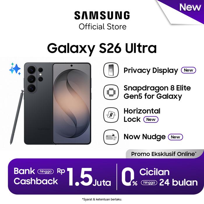 Gambar Samsung Galaxy S26 Ultra 16GB/1TB | Hp AI | Privacy Display - Black dari Samsung Official Store undefined Tokopedia
