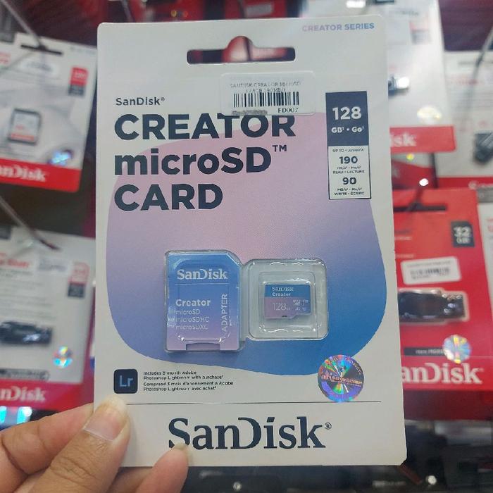 Gambar Sandisk Creator MicroSD Micro SD Card A2 128 256 GB , UHS-I U3 V30 4K with Adapter Penyimpanan Device - 128 GB dari Click & Go Tokopedia Kota Bandung Tokopedia