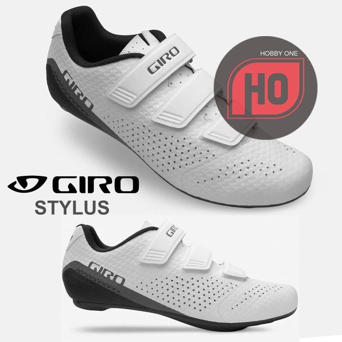 GIRO STYLUS Cycling Shoes WHITE Sepatu Cleat Road Bike MTB 39
