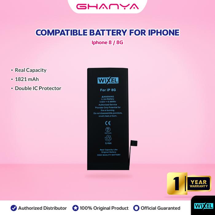 Gambar WIXEL ORIGINAL Baterai Iphone 8 8G Batre Batrai Battery Dual Double Power HP Handphone Apple Ip Ori dari ghanya undefined Tokopedia