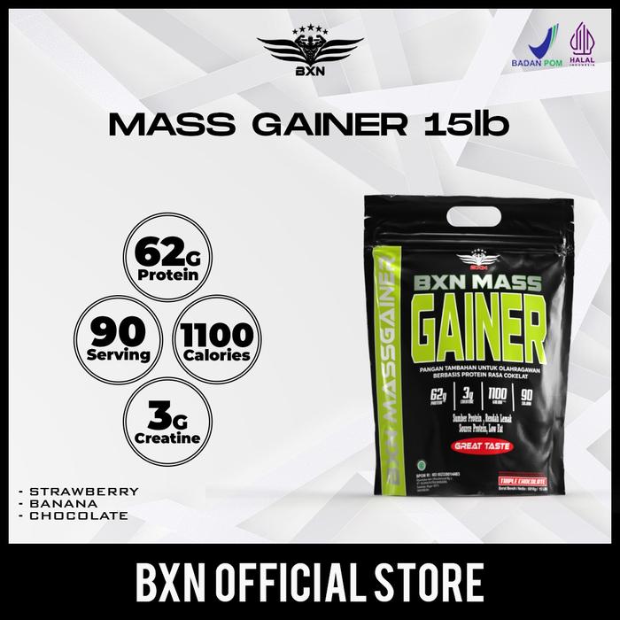 Gambar BXN - Mass Gainer 15 lbs Susu Fitness BPOM Halal bulking - Strawberry dari bxnofficialstore Kab. Bogor Tokopedia