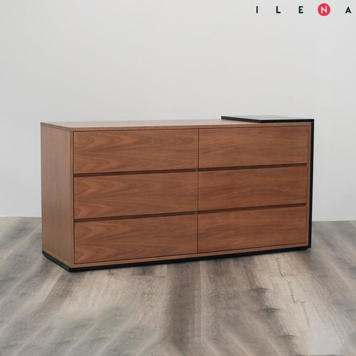 Gambar ILENA FURNITURE Orca - Dresser 6 Drawer / Lemari Laci / Rak Laci / Lemari Laci 6 Tingkat - Hitam dari Ilena Furniture undefined Tokopedia