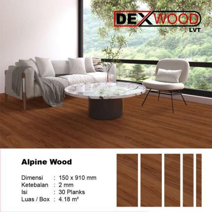 Element Kayu Jual DEXWOOD Lantai Vinyl Motif Kayu Ketebalan 2 mm Perbox Isi 30 pcs ...