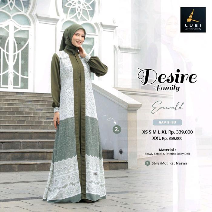 Gambar GAMIS LUBI TERBARU - DESIRE 2 (BISA COD) - EMERALD, S dari Nibra's House Ngoro Jombang undefined Tokopedia