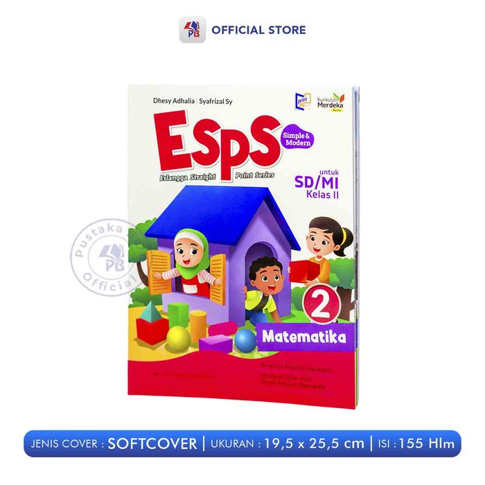 Gambar Buku ESPS SD/MI Kelas 2 Matematika Bahasa Indonesia Pendidikan Pancasila Kurikulum merdeka Kumer Edisi Revisi / ERLANGGA -ELG - MATEMATIKA dari Pustaka Baru Press undefined 5 Tokopedia