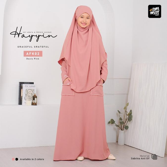 Gambar Abaya Set French Khimar Hayyin | Abaya Anak Perempuan | Gamis Anak Perempuan - Graceful Pink (Pink Salem), S dari Ammarkids Official Store Kab. Bandung Tokopedia