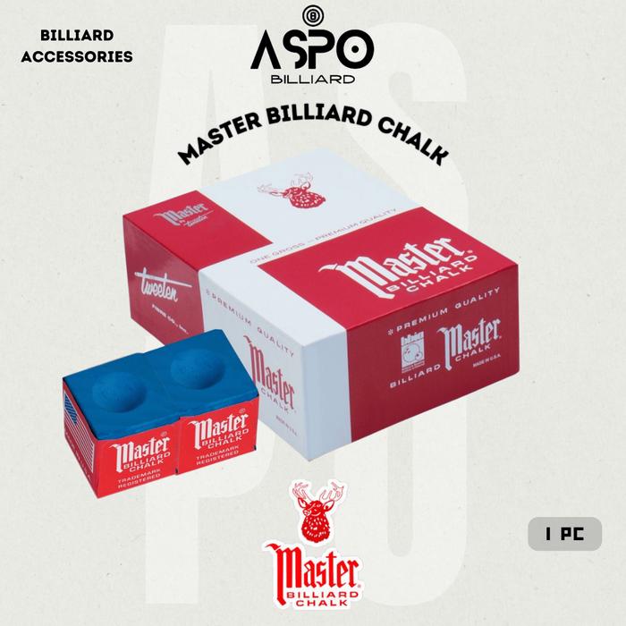 Gambar Master Chalk Billiard Kapur Billiard || Kapur Biliar Biru Stik Ball dari aspo billiard undefined Tokopedia