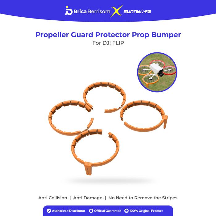 Gambar SUNNYLIFE Propeller Guard Bumper For DJI FLIP Pelindung Baling Protector Prop Anti-Collision Stripe Protective Cover Camera Drone Aksesoris Accessories - ORANGE dari Brica Berrisom undefined Tokopedia