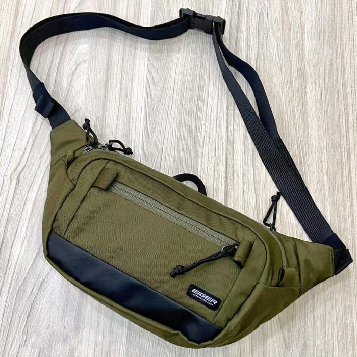 Gambar EIGER CLUTCH 1.0 WAIST BAG TAS SELEMPANG PRIA ORIGINAL - Olive dari Saraoriginalshop undefined Tokopedia