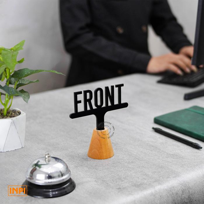 Gambar Sign Front Kayu + Akrilik Outdoor Hitam Putih - INPI HOUSE - Hitam dari INPI House undefined Tokopedia