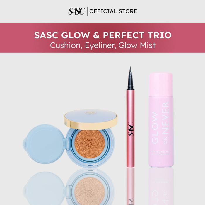 Gambar SASC Glow & Perfect Trio - Cushion, Eyeliner, Glow Mist - Ivory dari SASC undefined Tokopedia