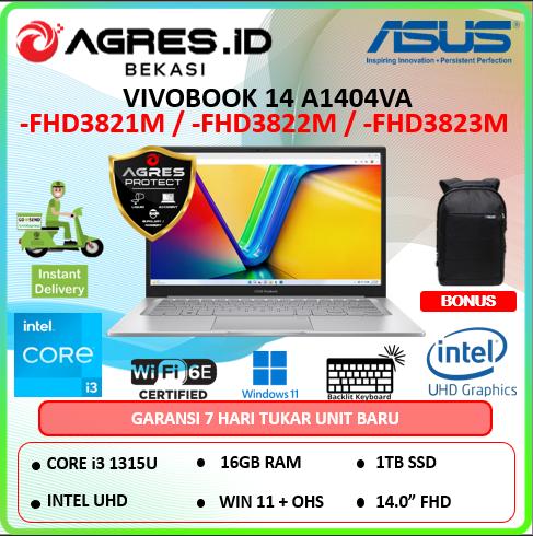 Asus Vivobook 14 A1404VA i3 1315U Ram 16Gb 1Tbssd Win11+Ohs Blue  Silver Bundle Medium, Ram 24Gb/256ssd