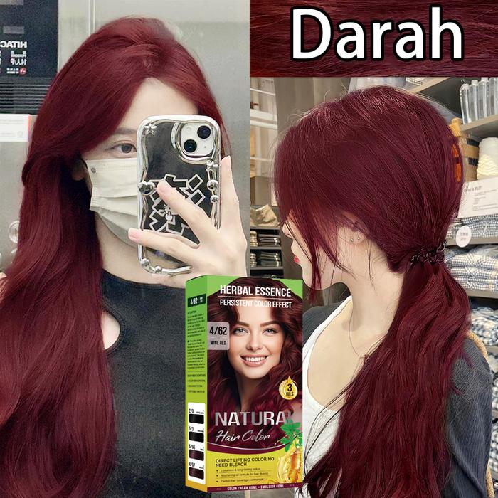 Gambar Cat Rambut Burgundy Profesional - Formula Argan Oil & SilkProtein, Memberikan volume rambut - Darah dari Warnaku Hair Gallery undefined Tokopedia