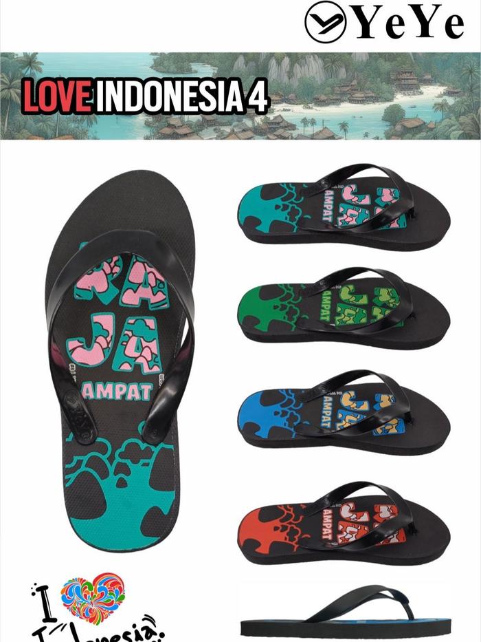 Gambar Sandal Yeye Love Indonesia 4 T/K - Turquoise, 9 dari SIANTARMAJU dot COM undefined Tokopedia