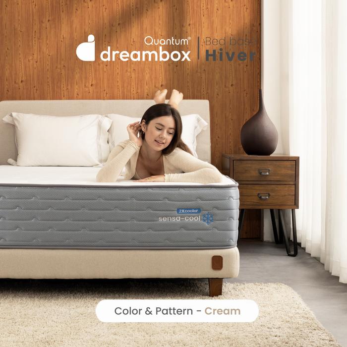 Gambar Quantum Dreambox Tempat Tidur Dipan + Sandaran Hiver / Divan Join + Headboard Kasur - Cream, 120x210 dari Quantum Dreambox undefined Tokopedia