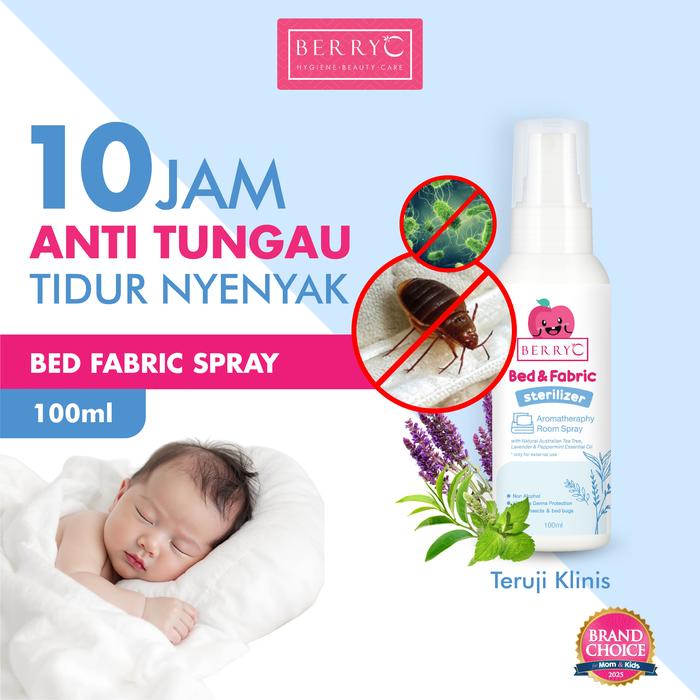 Gambar BerryC Bed And Fabric Spray 300ml Sanitizer Anak Anti Tungau Kutu Kasur Bacterial Virus Non Alkohol - 100ML dari Natural Family Care undefined Tokopedia