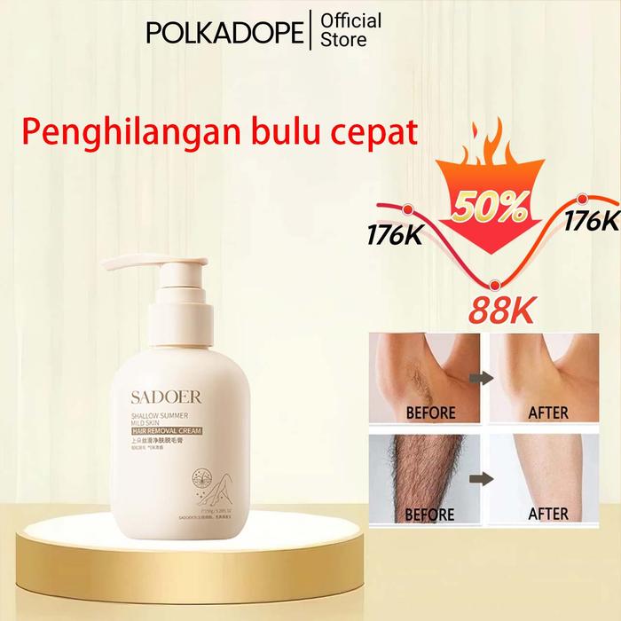 Gambar Penghilang Bulu Kaki Permanen Krim Perontok Bulu Ketiak Kemaluan Cream Penghilang Bulu Ketiak Lengan Hair Removal Cream - 1PCS dari Polkadope Indonesia undefined Tokopedia