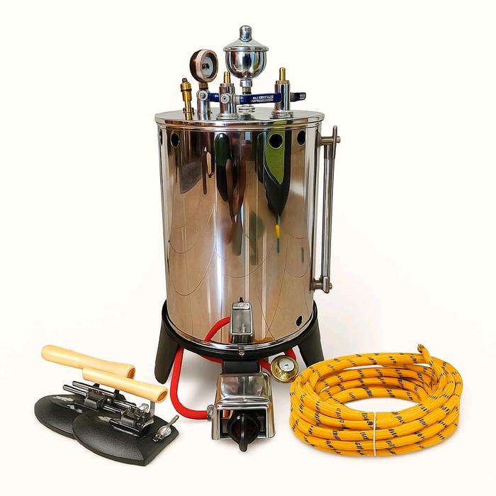 Gambar Boiler Setrika Uap Gas Laundry 30 Liter 1 Set Lengkap Gratis Packing Kayu - 30 LITER 2 SETRIKA dari Gudang Setrika Uap Laundry Pro undefined Tokopedia