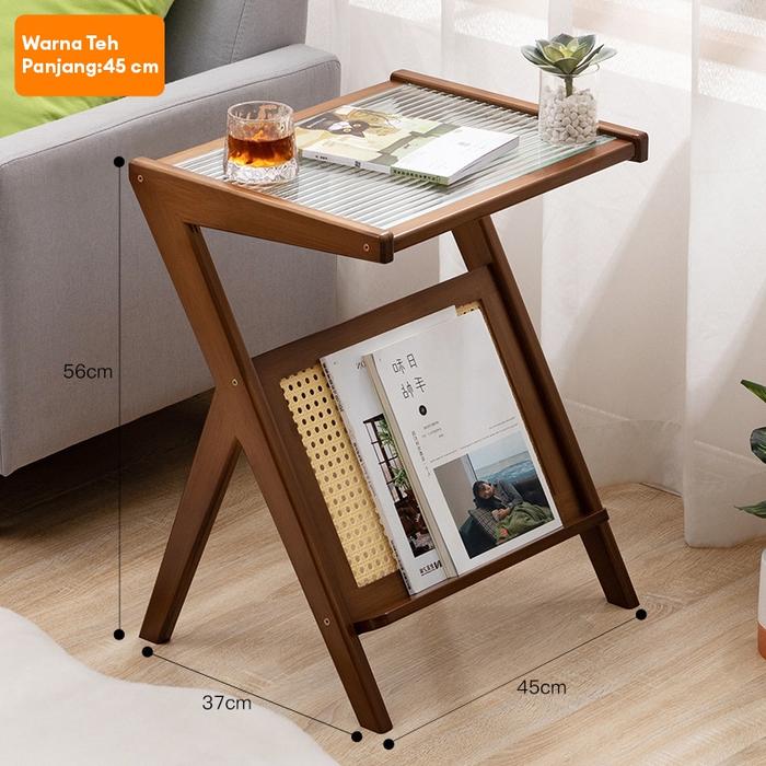 Gambar LOVE Meja kopi Meja Tamu Meja Sudut Meja Kayu Meja Cafe meja Meja Teras Meja Hias Meja Tamu Minimalis Kecil Kamar Meja Nakas Minimalis Aesthetic - Teh:45*37*56CM dari LOVELY HOME1 undefined Tokopedia