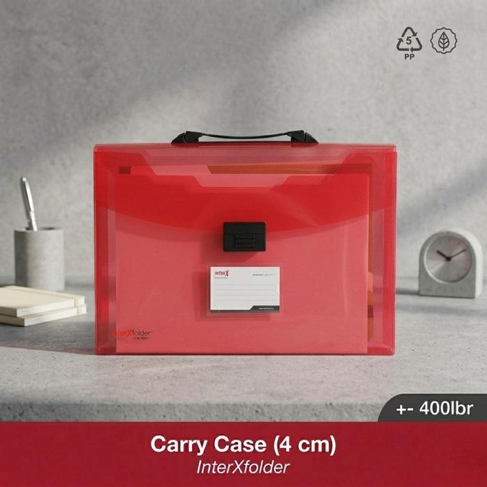 Promo InterX Folder Carry Case 4 cm Map Arsip Serbaguna / Tas Dokumen ...