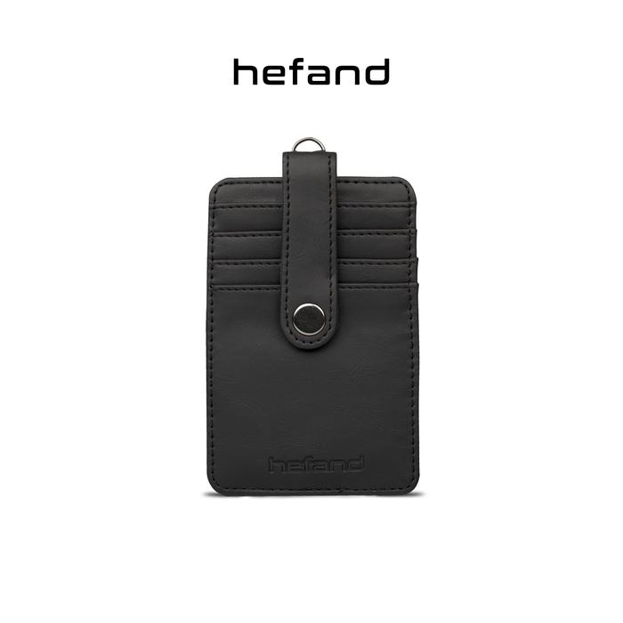 Gambar Hefand - Lanyard ID Card Nara Name Tag Kalung Pria Wanita Kulit Praktis Premium - Black dari Hefand undefined Tokopedia