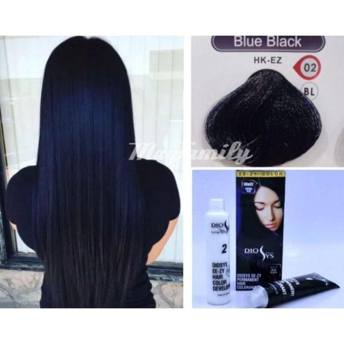 Gambar SEMIR RAMBUT BLUE BLACK PERMANEN BIRU TUA SEMIR DIOSYS CAT DIOSYS 45 ML READY WARNA LAIN Brown Hitam DARK BROWN coklat Pewarna - Blue Black, 45ML dari Riza Cosmetik undefined Tokopedia