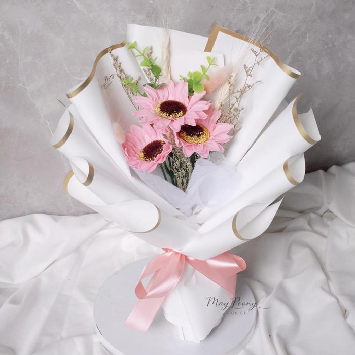 Gambar 3 Stem Sunflower Soap Flower Bouquet - Buket Bunga Sabun Matahari Hadiah Valentine Bucket Bunga Wisuda Ulang Tahun Kado Anniversary Sidang Birthday - Pink dari May Peony Florist undefined Tokopedia